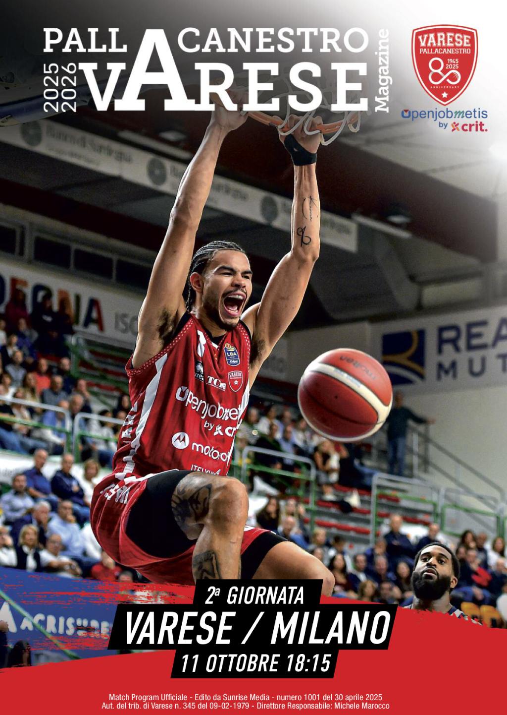 Match Program Pallacanestro Varese