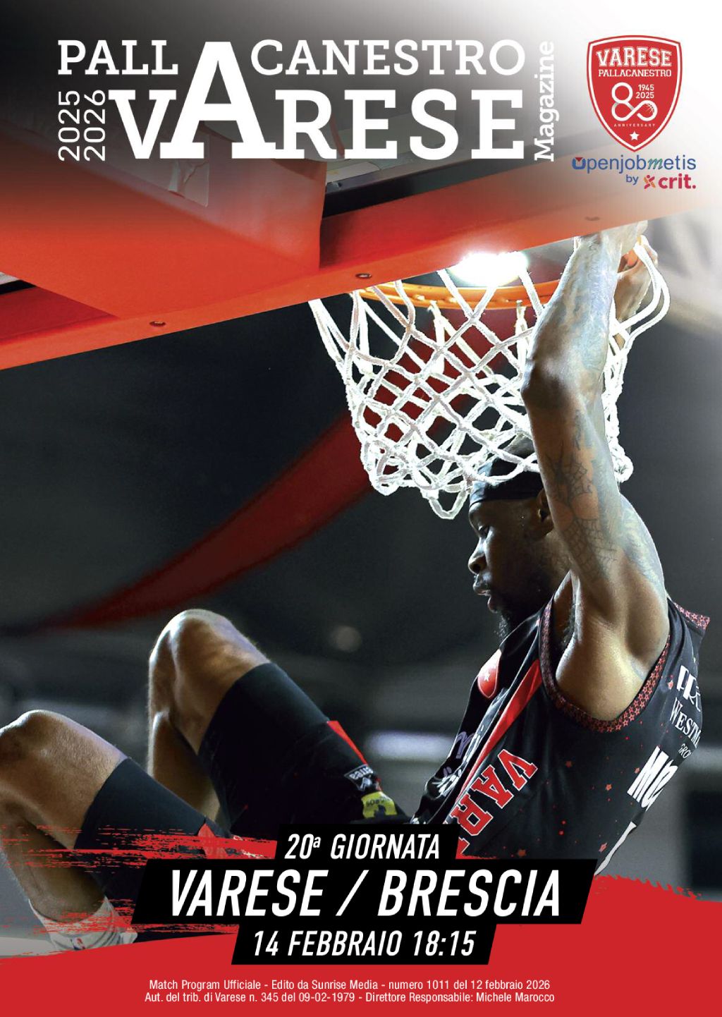 Match Program Pallacanestro Varese