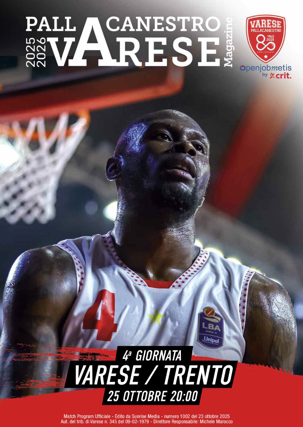 Match Program Pallacanestro Varese
