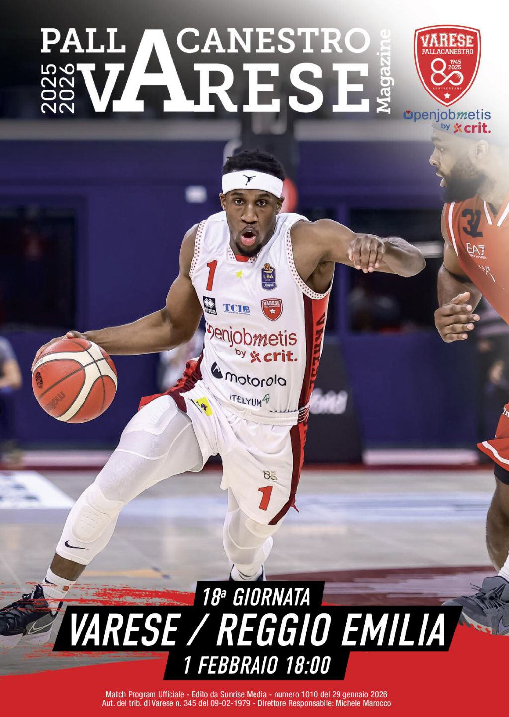 Match Program Pallacanestro Varese